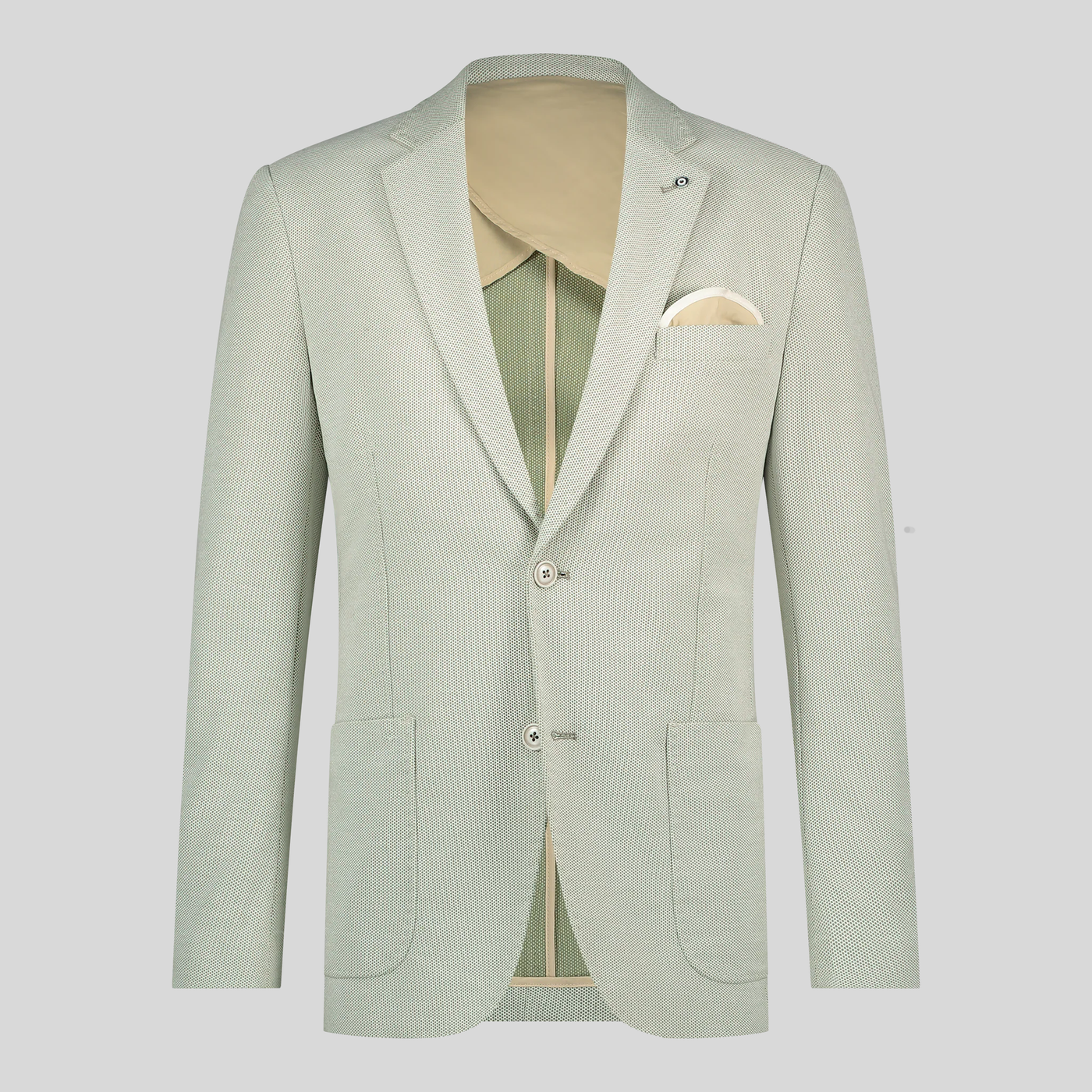 Gotstyle Fashion Blue Industry Honeycomb Patch Pocket Jersey Blazer - Army