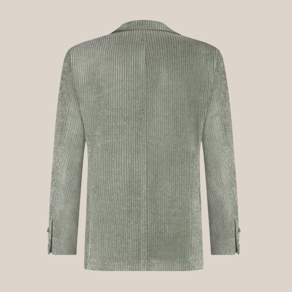 Wide Cord Patch Pocket Jersey Blazer - Green