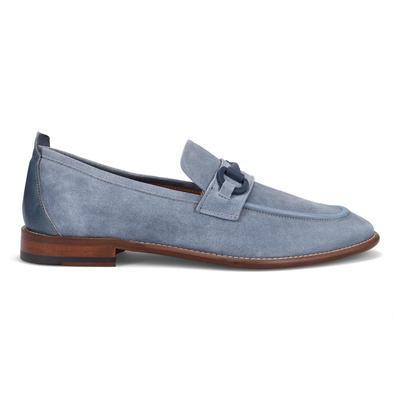 Gotstyle Fashion - Ron White Shoes Suede Horse Bit Loafer - Chambray