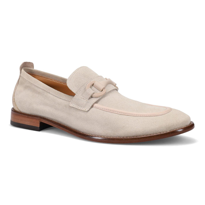 Gotstyle Fashion - Ron White Shoes Suede Horse Bit Loafer - Oyster