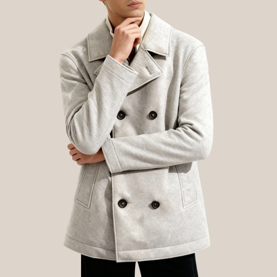Merino Wool / Neoprene Peacoat - Grey