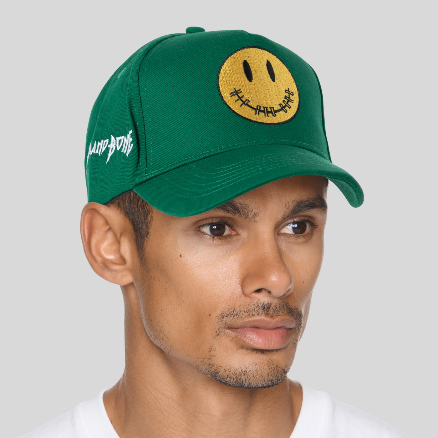 Smiley Monochrome Baseball Cap - Green