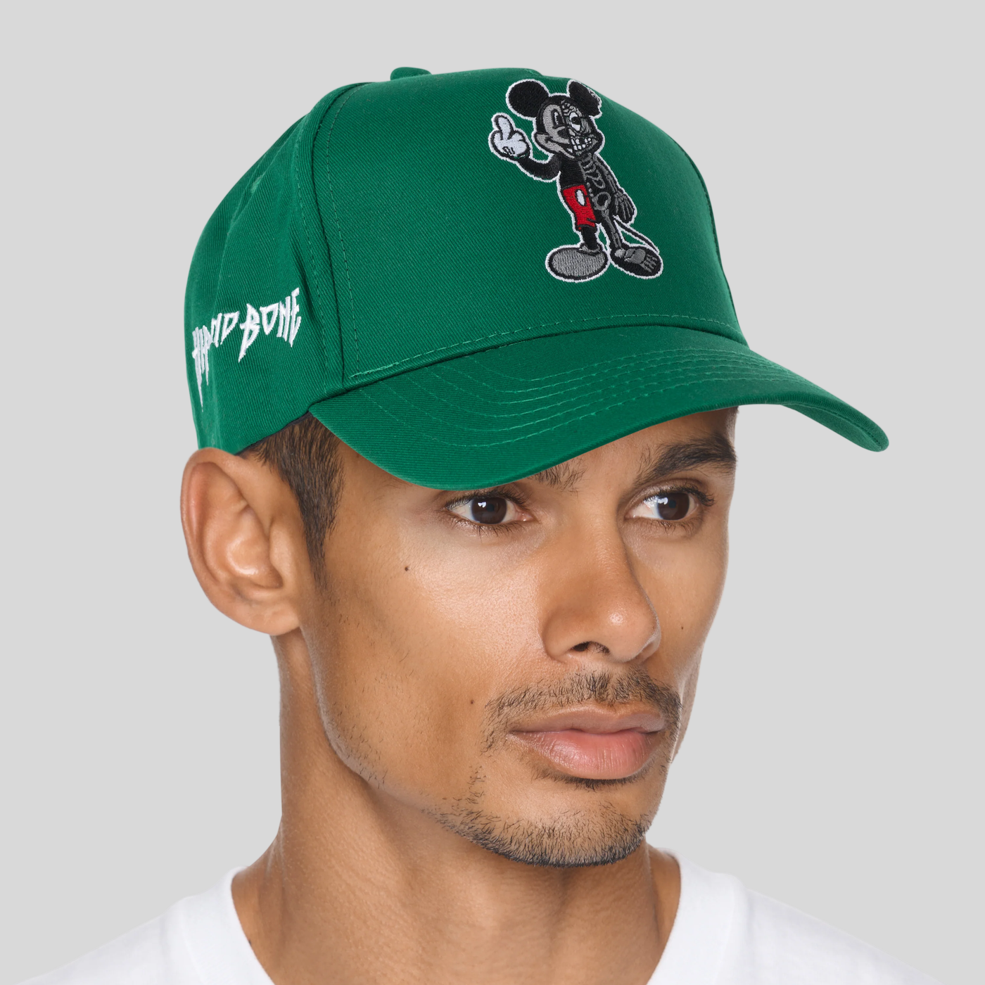Twisted Mouse Monochrome Baseball Cap - Green