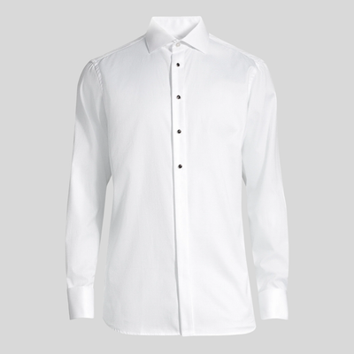 Gotstyle Fashion Horst Contemporary Fit Tuxedo Shirt - White