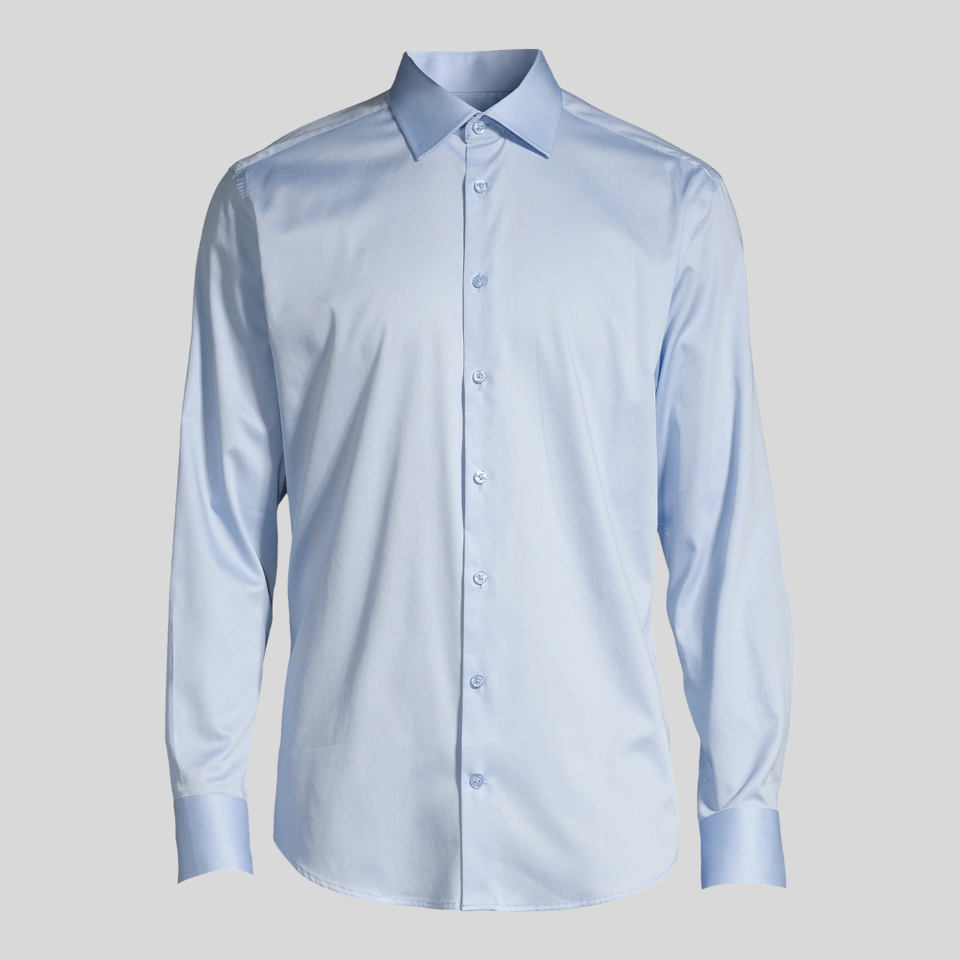 Gotstyle Fashion Horst Slim Fit Cotton Stretch Dress Shirt - Light Blue