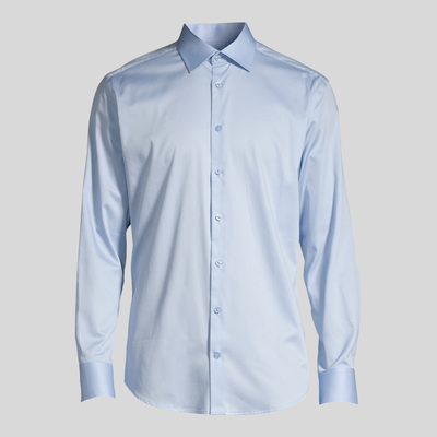 Gotstyle Fashion Horst Slim Fit Cotton Stretch Dress Shirt - Light Blue