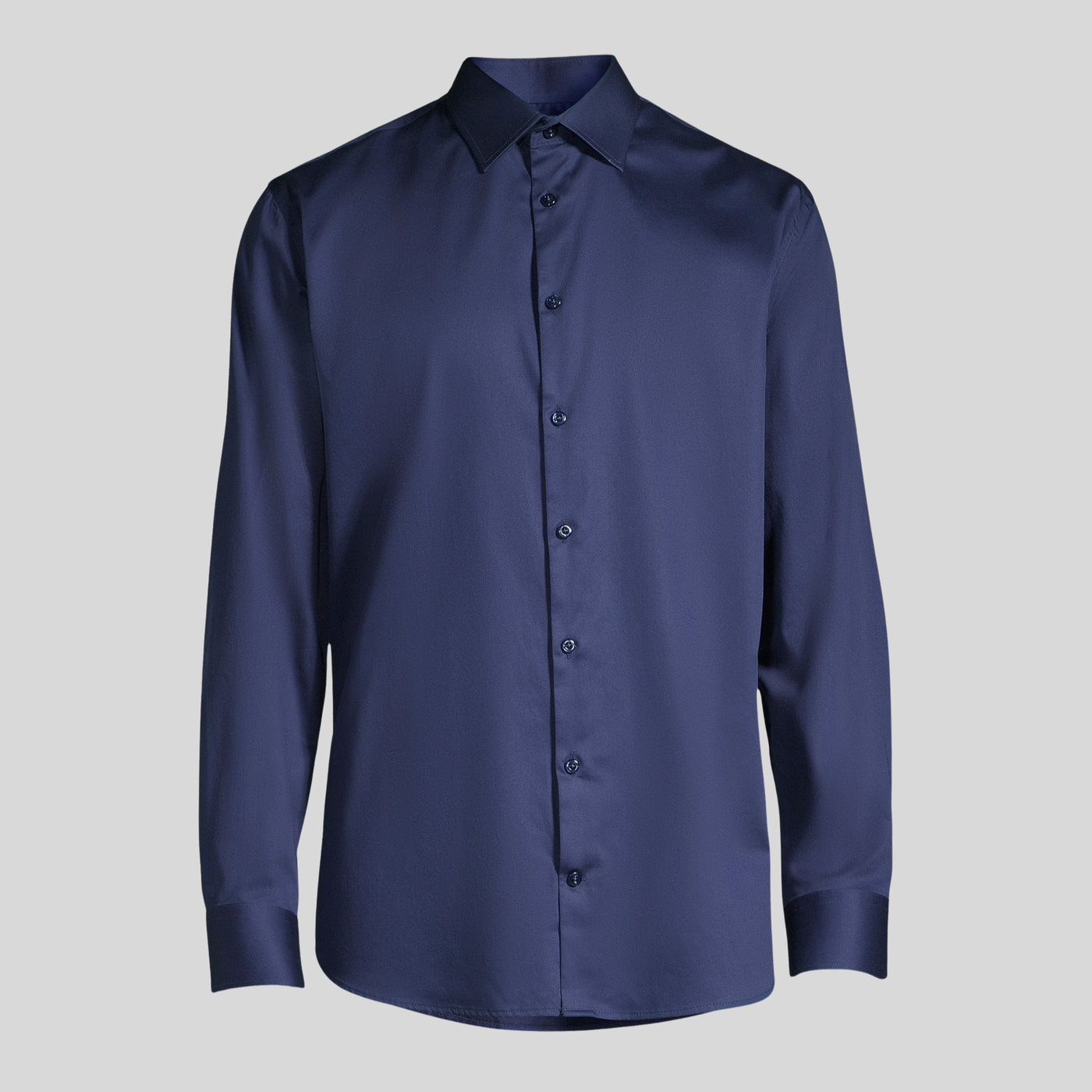 Gotstyle Fashion Horst Slim Fit Cotton Stretch Dress Shirt - Navy