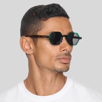 Gotstyle Fashion Hip and Bone Jeffrey Hexagon Frame Shades - Green