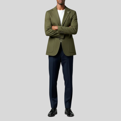 Jersey Patch Pocket Blazer - Olive