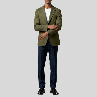 Jersey Patch Pocket Blazer - Olive
