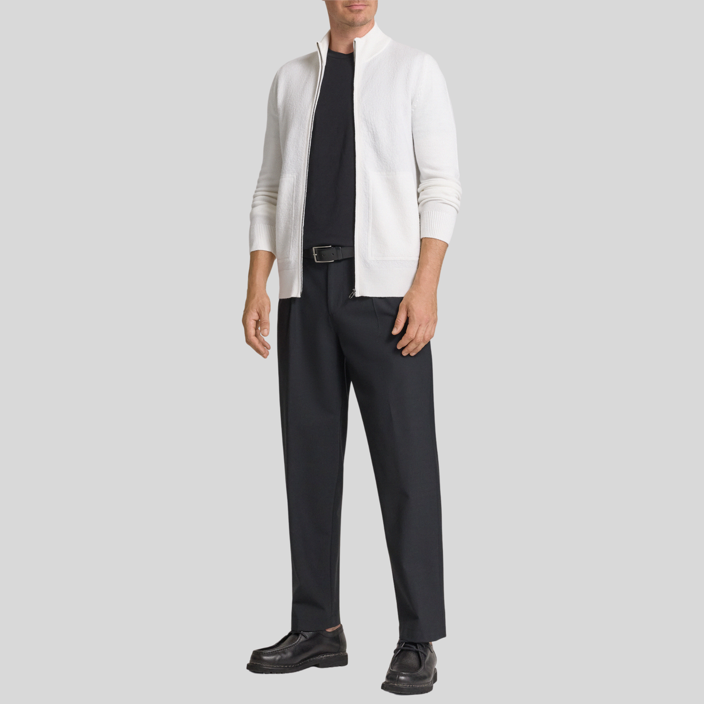 Gotstyle Fashion Joop! Boiled Wool Zip-Up Cardigan - Off-White