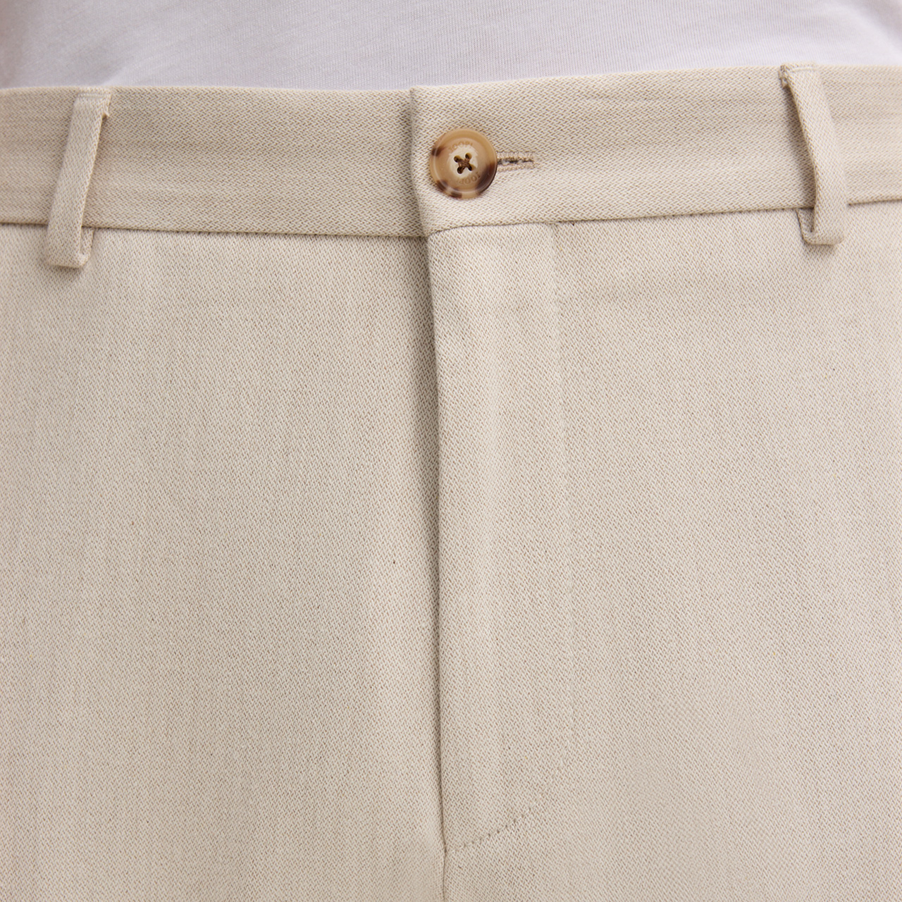 Slim Fit Narrow Leg Cotton Chinos - Beige