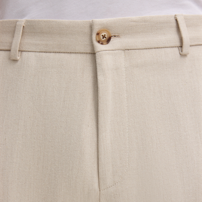 Slim Fit Narrow Leg Cotton Chinos - Beige