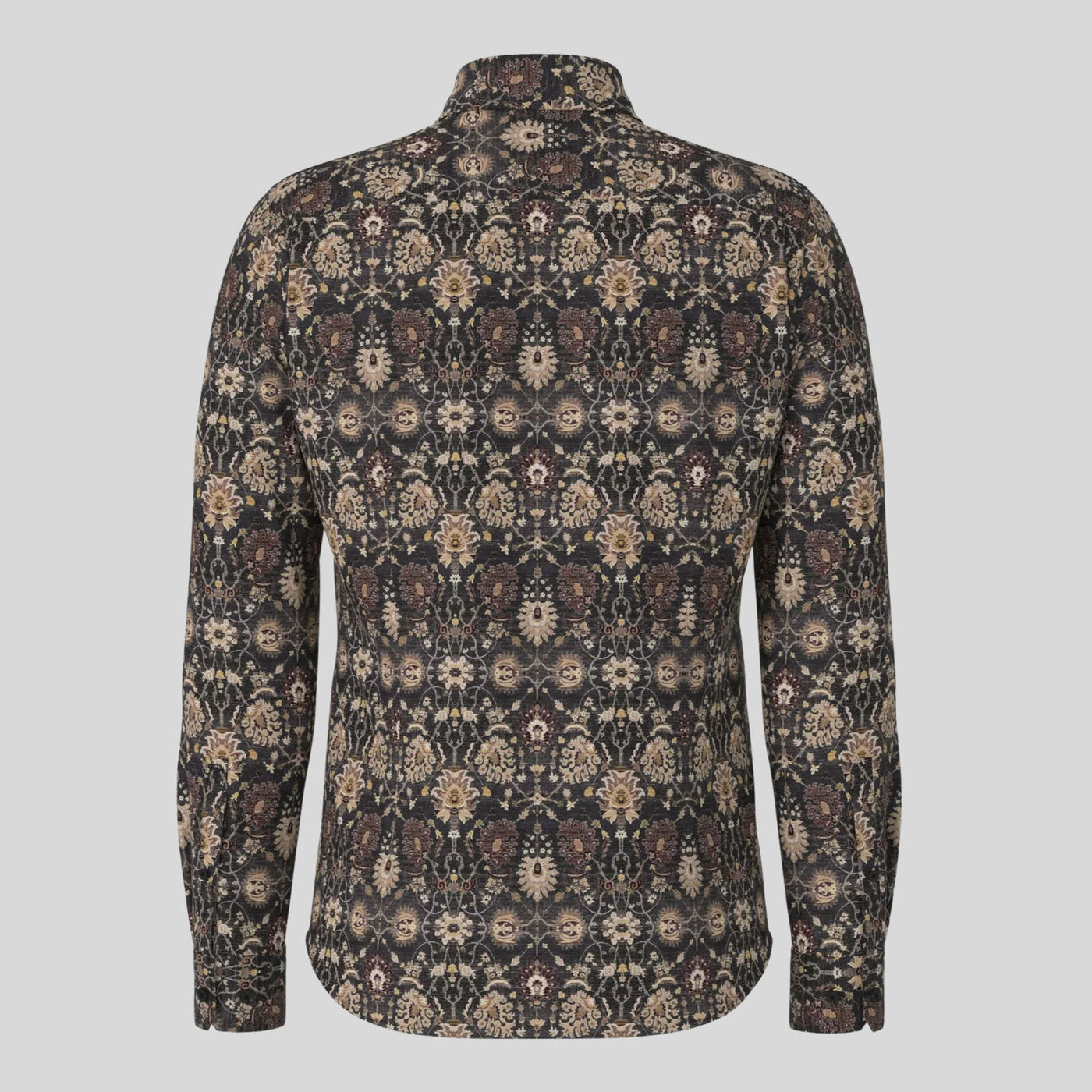Geo Floral Print Shirt - Brown