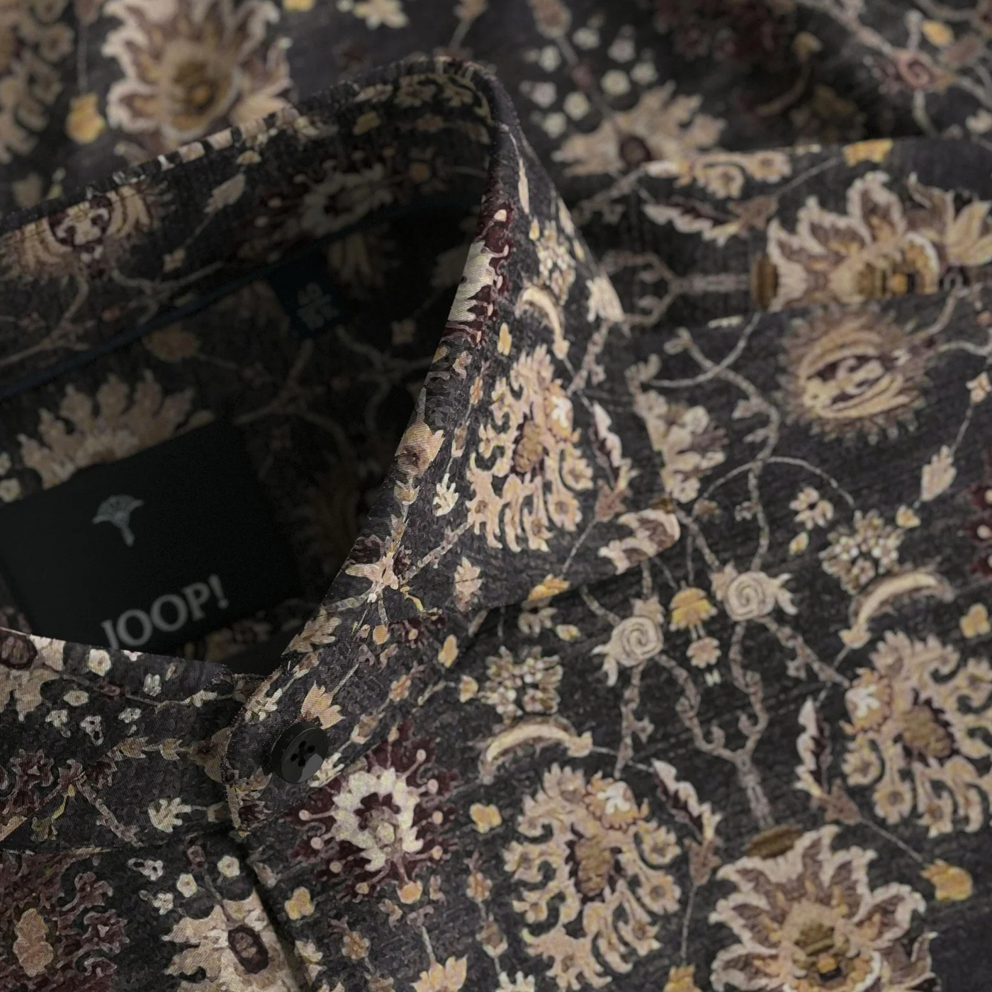 Geo Floral Print Shirt - Brown