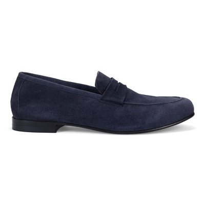 Gotstyle Fashion - Ron White Shoes Suede Penny Loafer - Navy