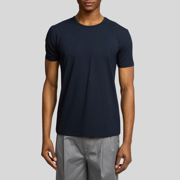 Soft Round Neck Tee - Navy