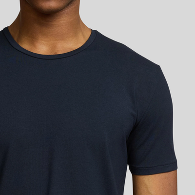 Soft Round Neck Tee - Navy