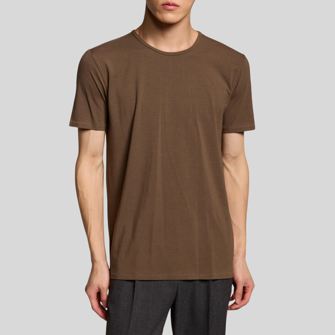 Soft Round Neck Tee - Olive