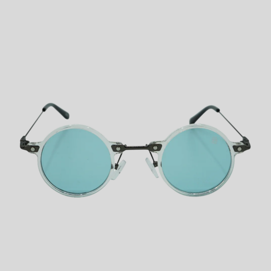 Gotstyle Fashion Hip and Bone Lennon Round Frame Shades - Light Blue