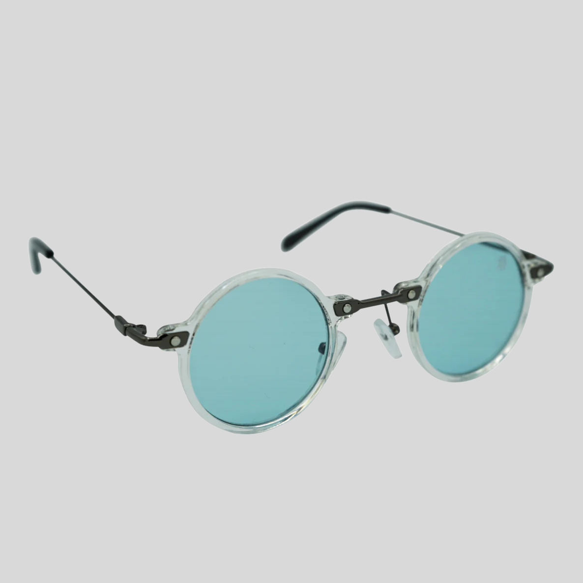 Gotstyle Fashion Hip and Bone Lennon Round Frame Shades - Light Blue