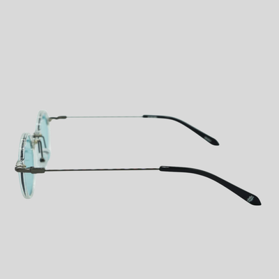 Gotstyle Fashion Hip and Bone Lennon Round Frame Shades - Light Blue