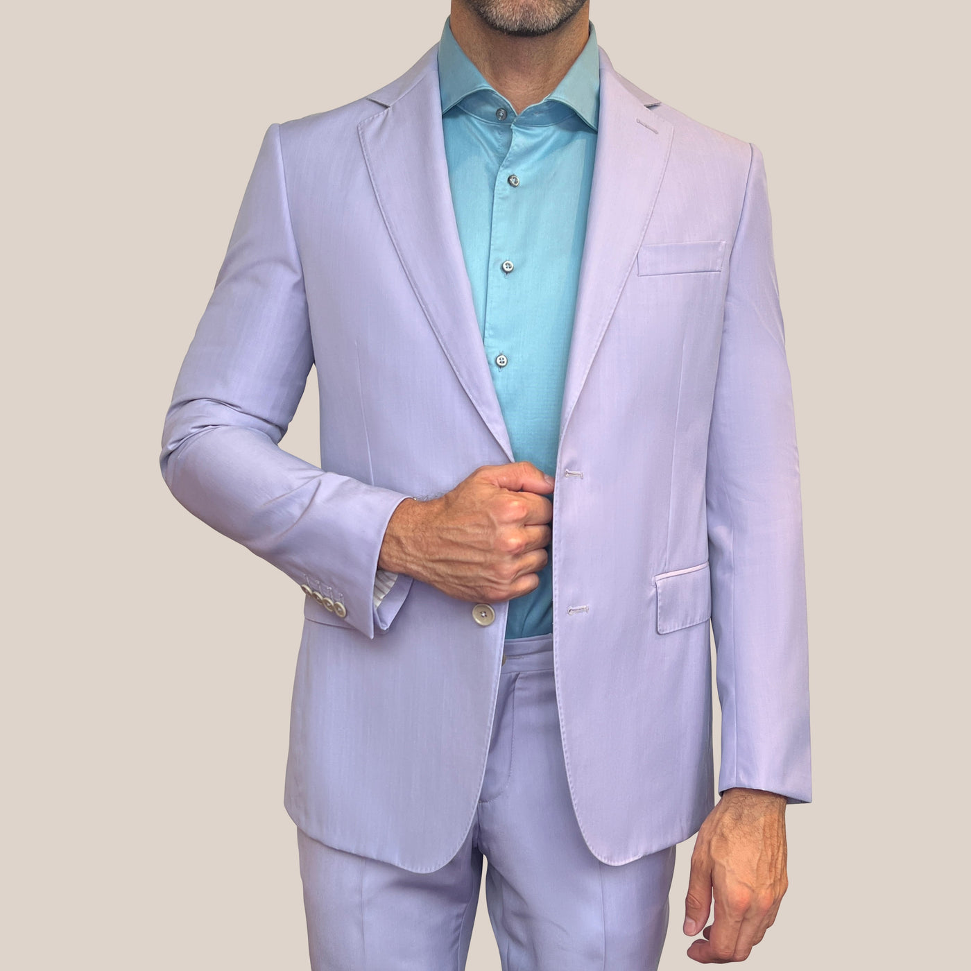 Gotstyle Fashion - Pal Zileri Suits Wool / Lyocell Blend Suit - Lilac