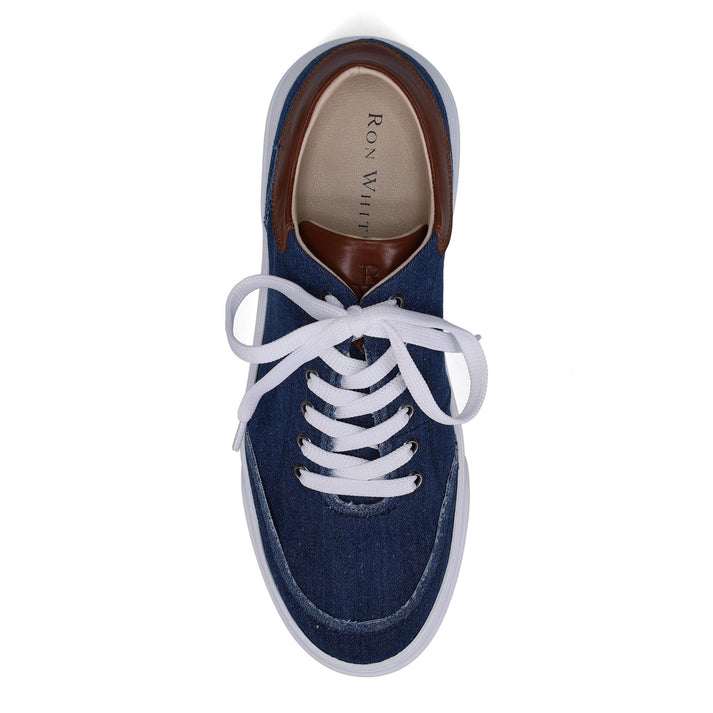 Gotstyle Fashion - Ron White Shoes Canvas Sneaker with Leather Trim - Jeans