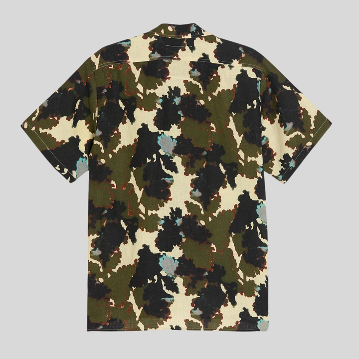 OAMC Pulse Shirt Camo半袖シャツ【フォロワー様限定】 OAS Abstract Camo Resort Collar Shirt Olive