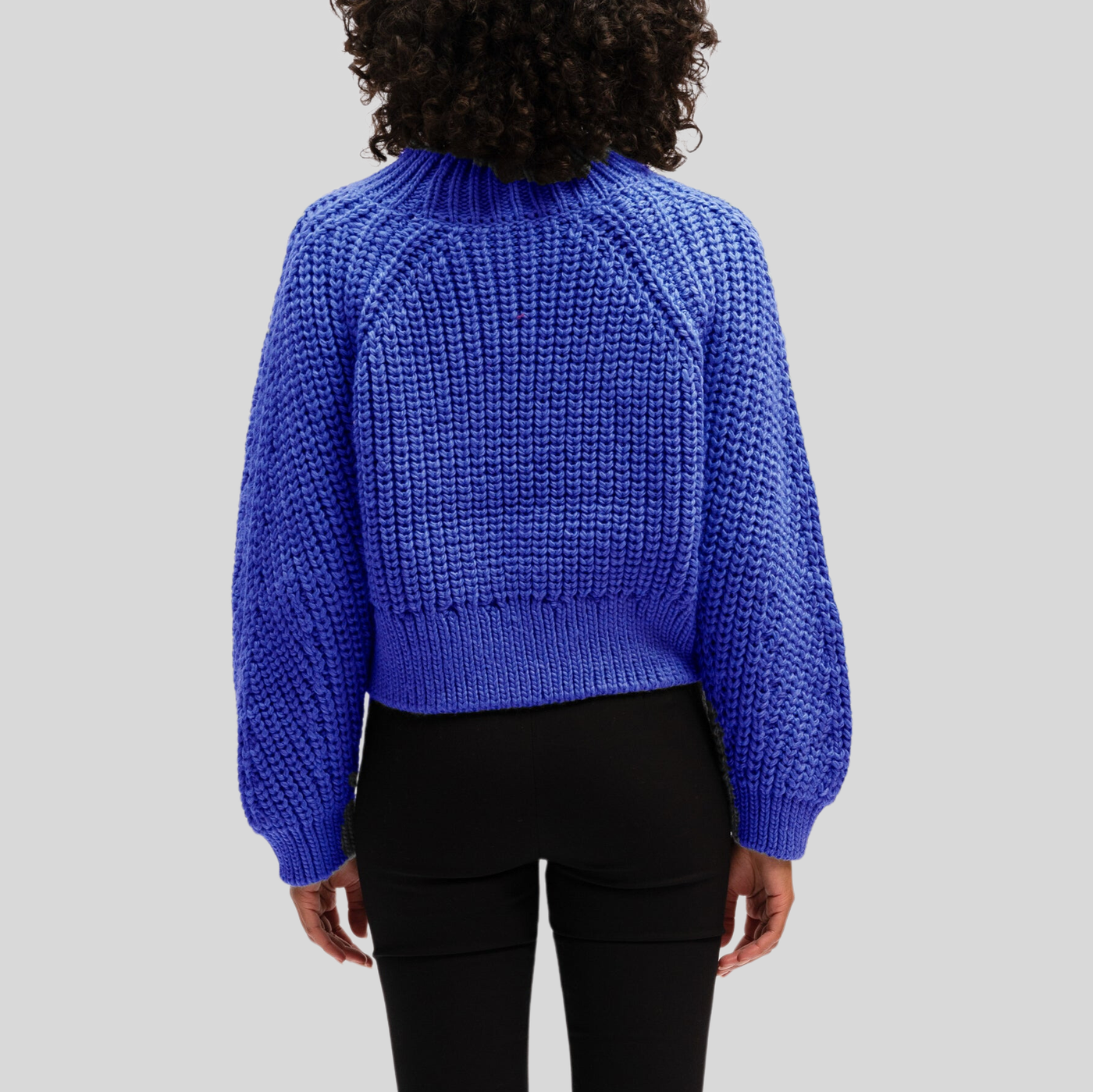 Gotstyle Fashion - We Are The Others Sweaters Chunky Knit High Neck Sweater - Cobalt
