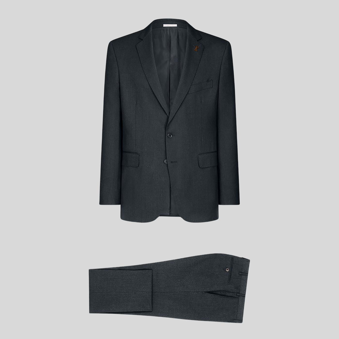 Gotstyle Fashion Pal Zileri Solid Wool Suit - Charcoal