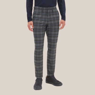 Gotstyle Fashion - Robert Barakett Pants Plaid Check Jersey Chino - Charcoal