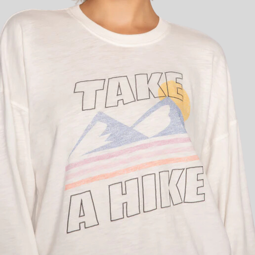 Gotstyle Fashion - PJ Salvage Tops Take a Hike Mountain Graphic Pyjama Top - Ivory