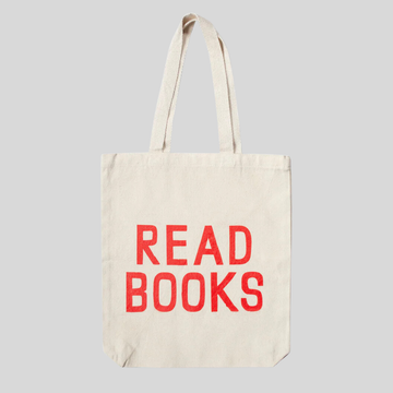 Natural Canvas Tote Bag - Read Books