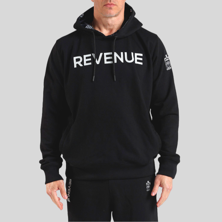 12in Logo Lined Hoodie - Black