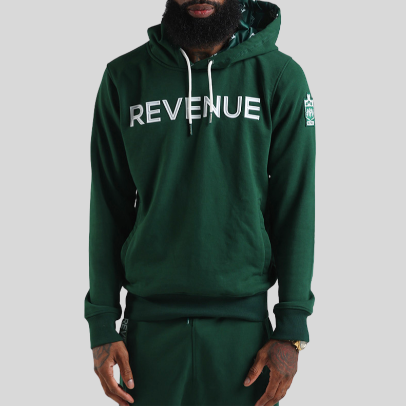 12in Logo Lined Hoodie - Green