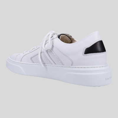 Padded Calf Leather Sneaker - White