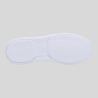 Padded Calf Leather Sneaker - White