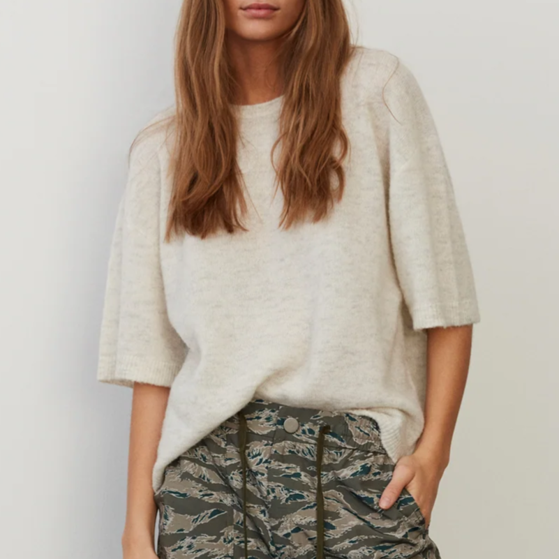 Gotstyle Fashion - Sofie Schnoor Tops Knit 3/4 Sleeve Top - Off-White