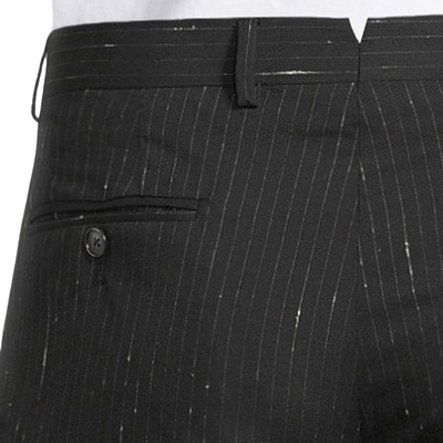 Gotstyle Fashion - Christopher Bates Suits Shooting Star Pinstripe Pants - Black