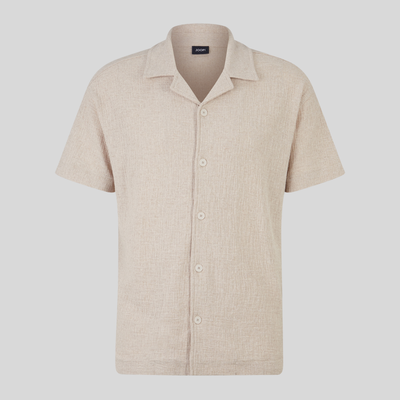 Gotstyle Fashion - Joop! Collar Shirts Structured Cotton Blend Shirt - Beige