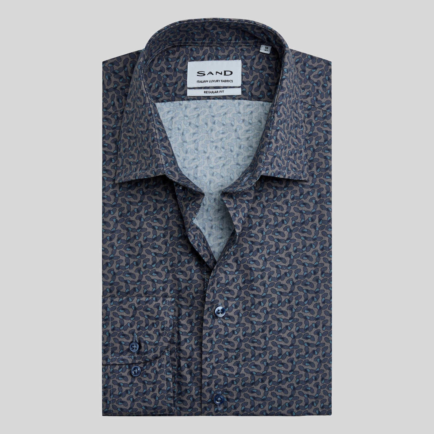 Amoeba Print Shirt - Blue