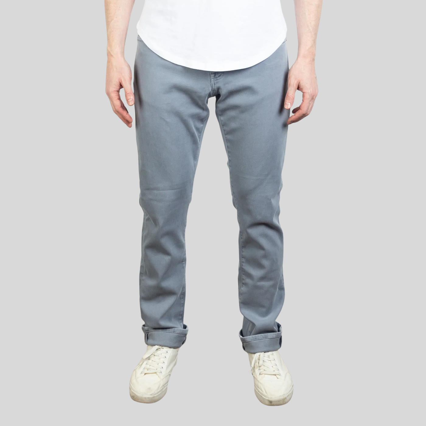 Gotstyle Fashion Jude Neale Axe Slim Straight Stretch Denim - Ice