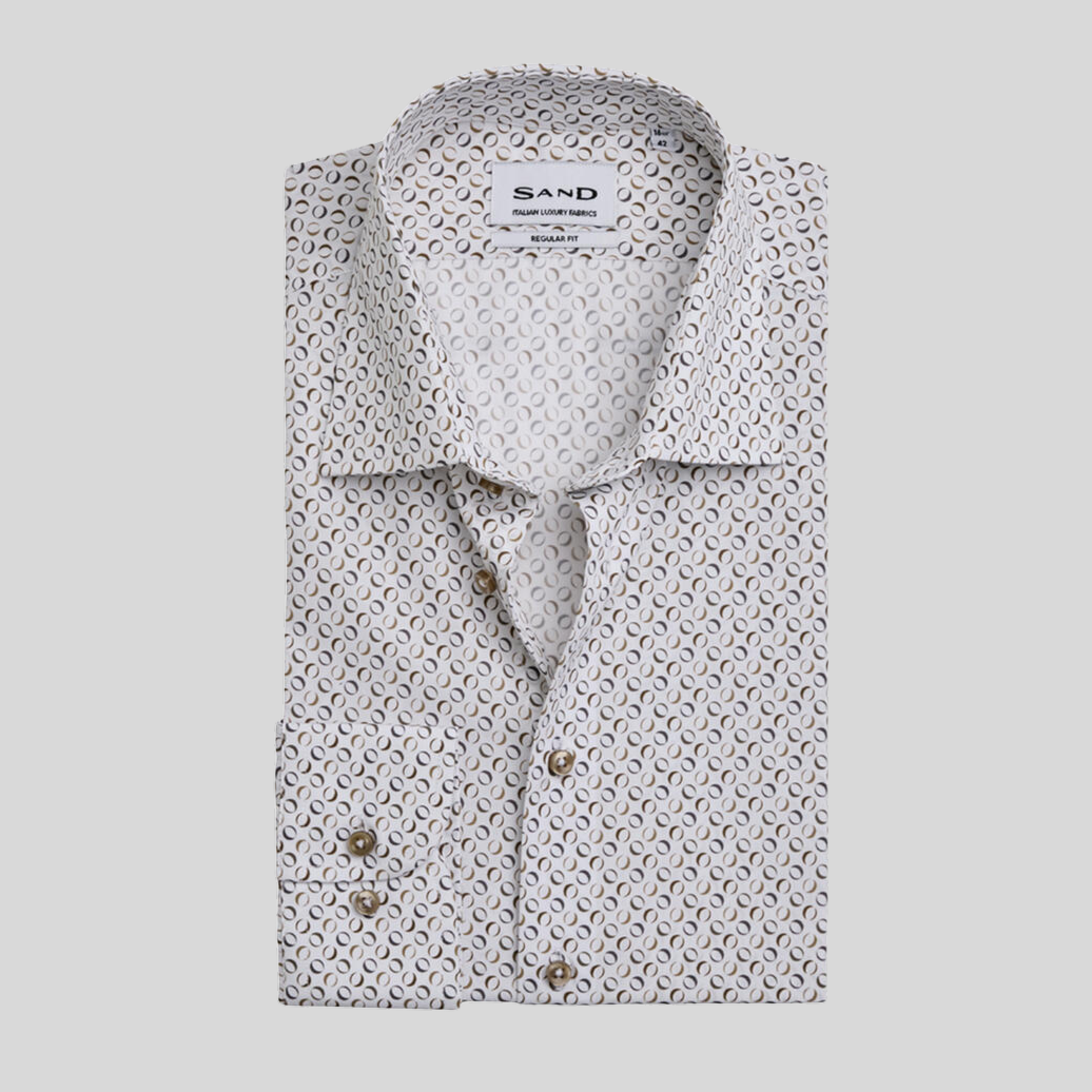 Circles Print Shirt - Off-White