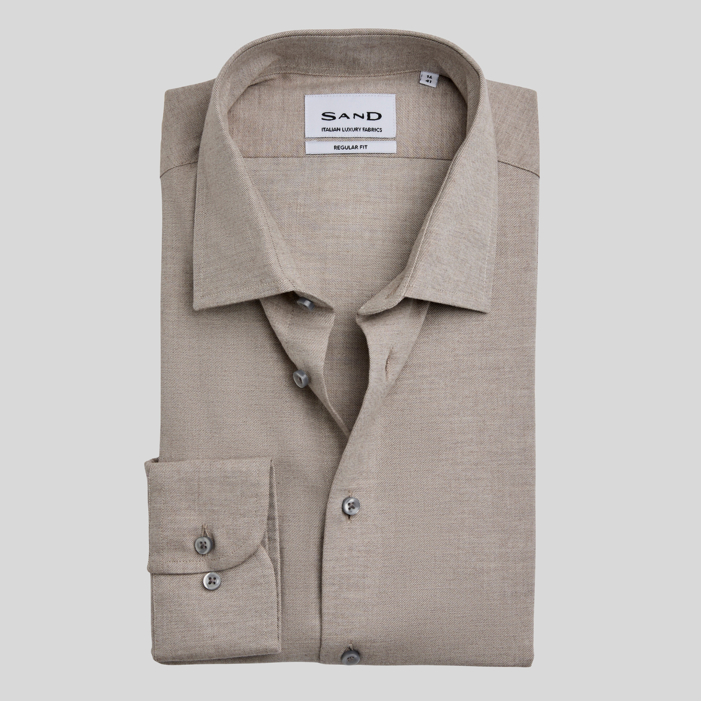 Micro Twill Flannel Shirt - Faun