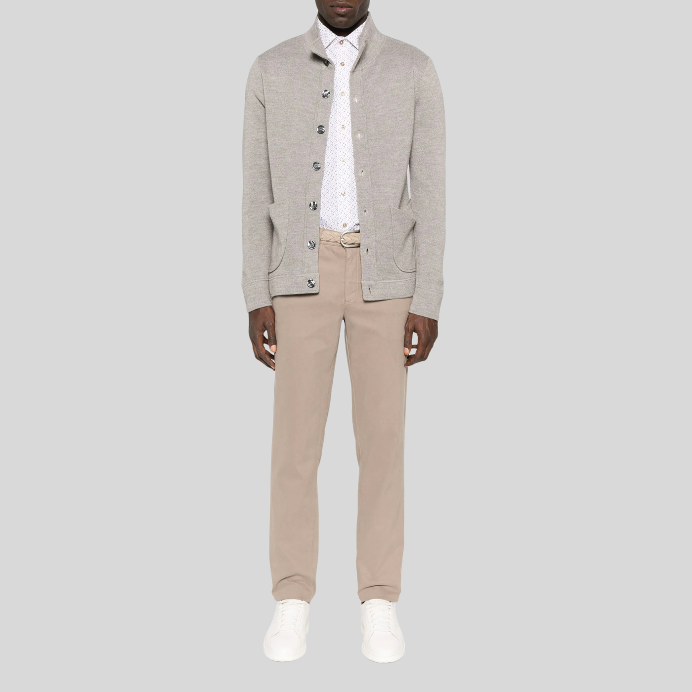 Gotstyle Fashion Sand Suede Touch Stretch Chinos - Stone