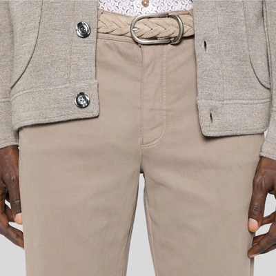 Gotstyle Fashion Sand Suede Touch Stretch Chinos - Stone