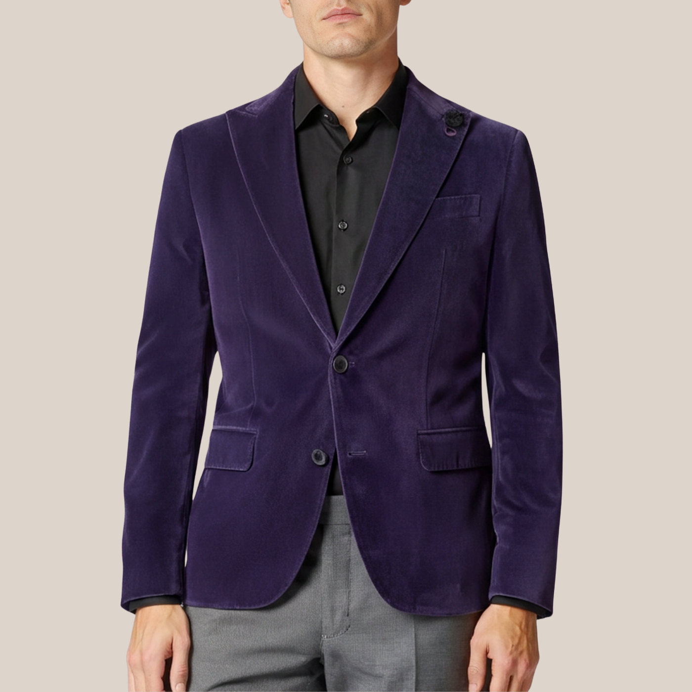 Velvet Dinner Jacket - Dark Purple