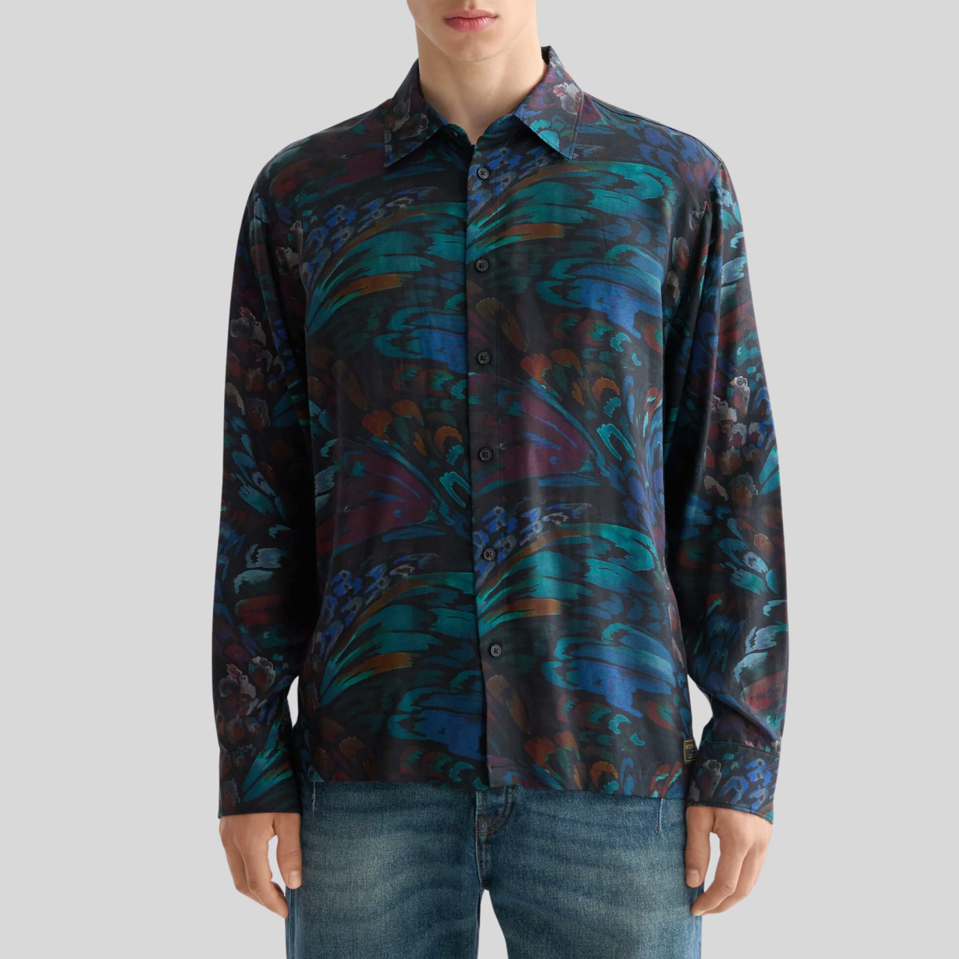 Abstract Feathers Relaxed Fit Shirt - Multi