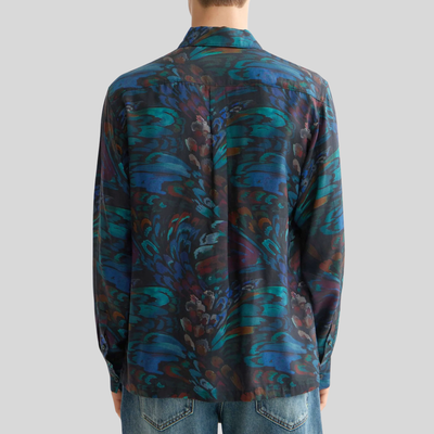 Abstract Feathers Relaxed Fit Shirt - Multi